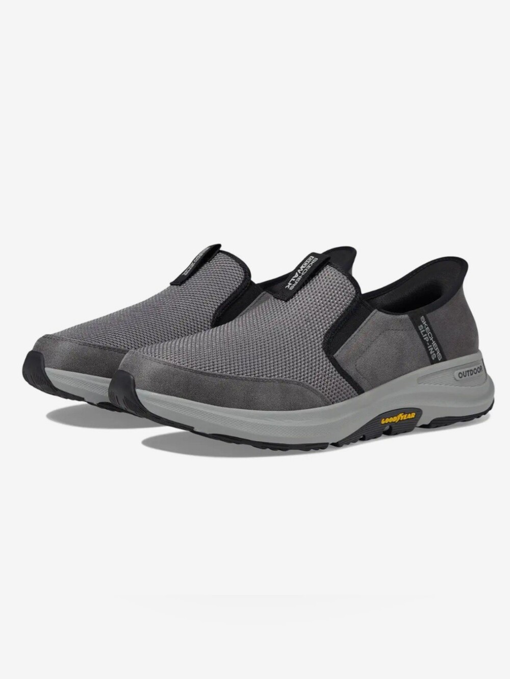 Men's Skechers Slip-Ins Go Walk Shoes in Charcoal Gray - Size 10.5